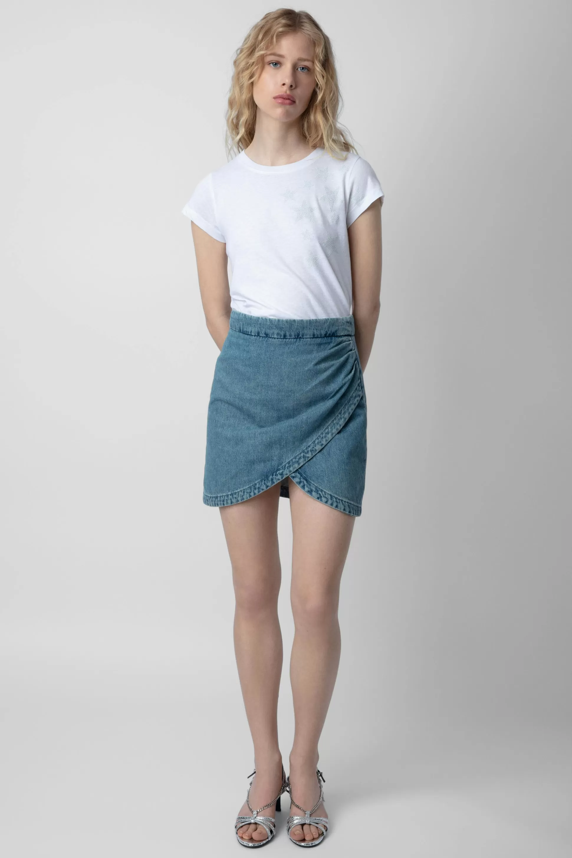Femmes Zadig & Voltaire T-Shirts^T-Shirt Skinny Etoiles Strass