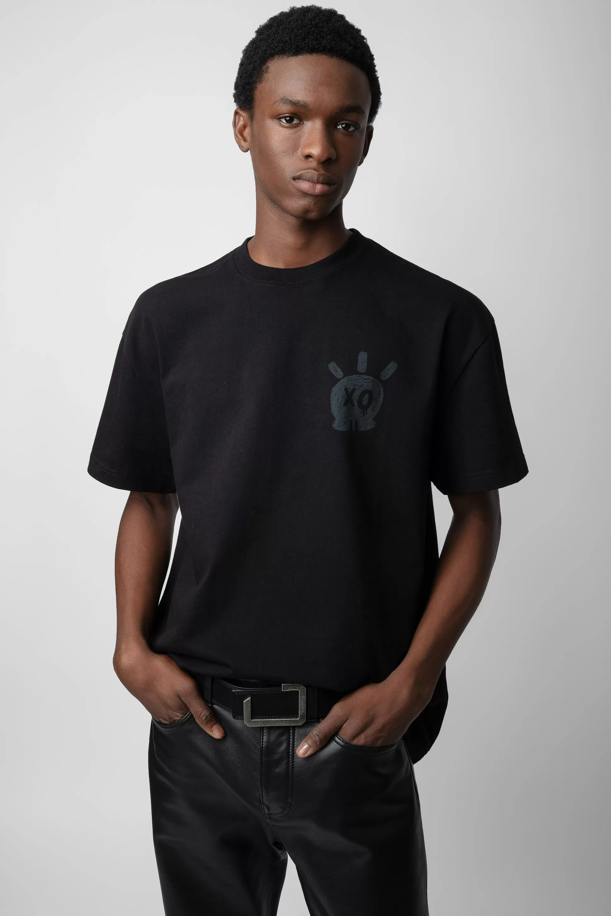 Hommes Zadig & Voltaire T-Shirts^T-Shirt Tete De Mort En Peluche