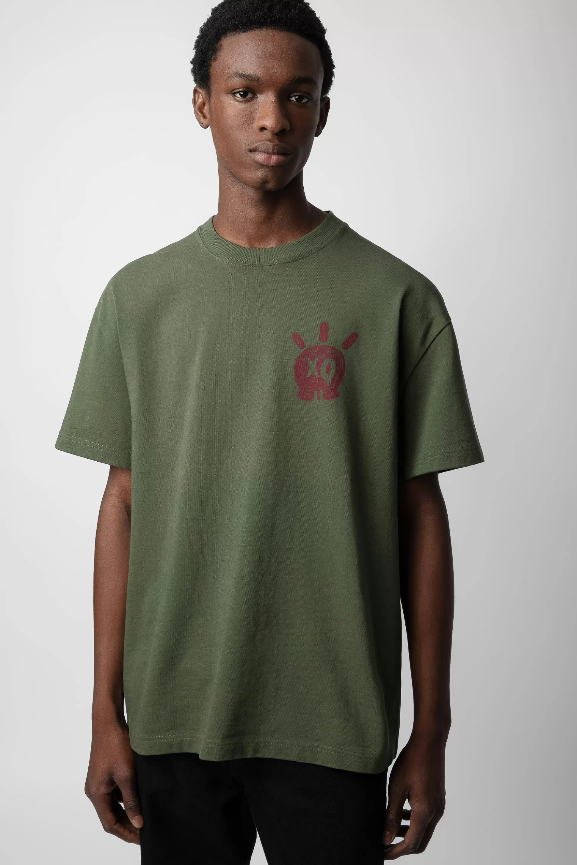 Hommes Zadig & Voltaire T-Shirts^T-Shirt Tete De Mort En Peluche