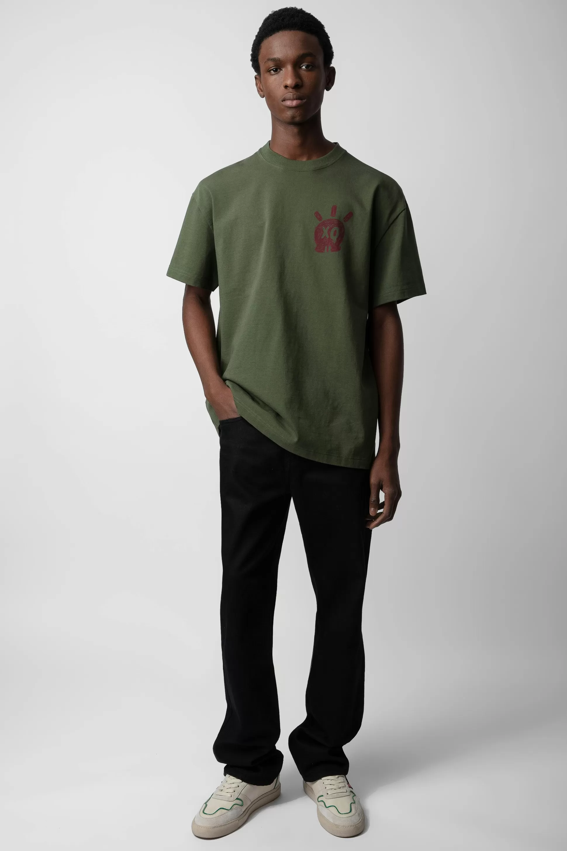 Hommes Zadig & Voltaire T-Shirts^T-Shirt Tete De Mort En Peluche