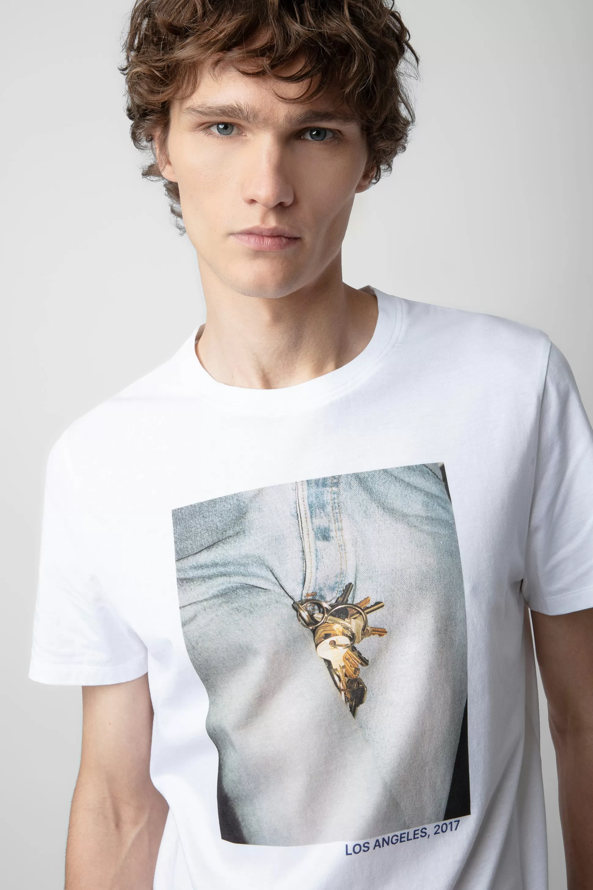 Hommes Zadig & Voltaire T-Shirts^T-Shirt Tommy A Imprime Photo