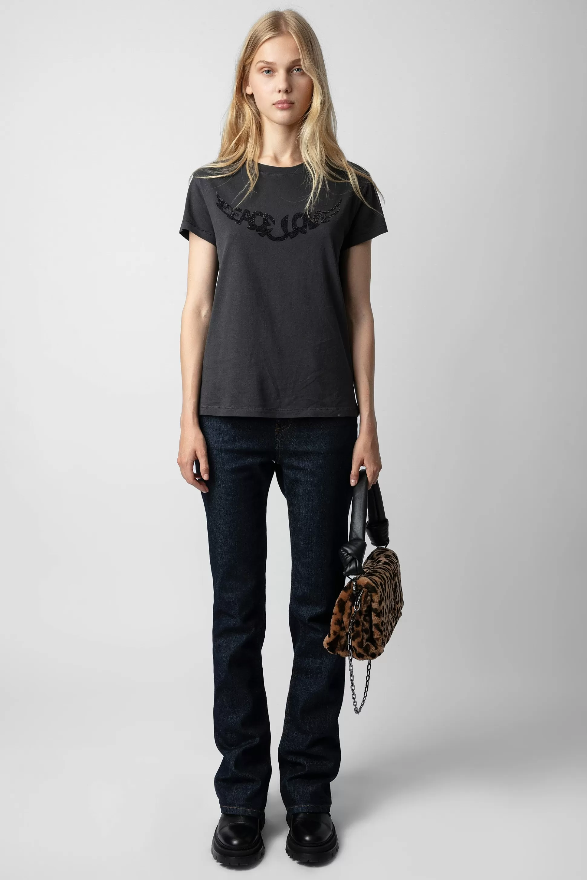 Femmes Zadig & Voltaire T-Shirts^T-Shirt Walk Peace & Love Strass