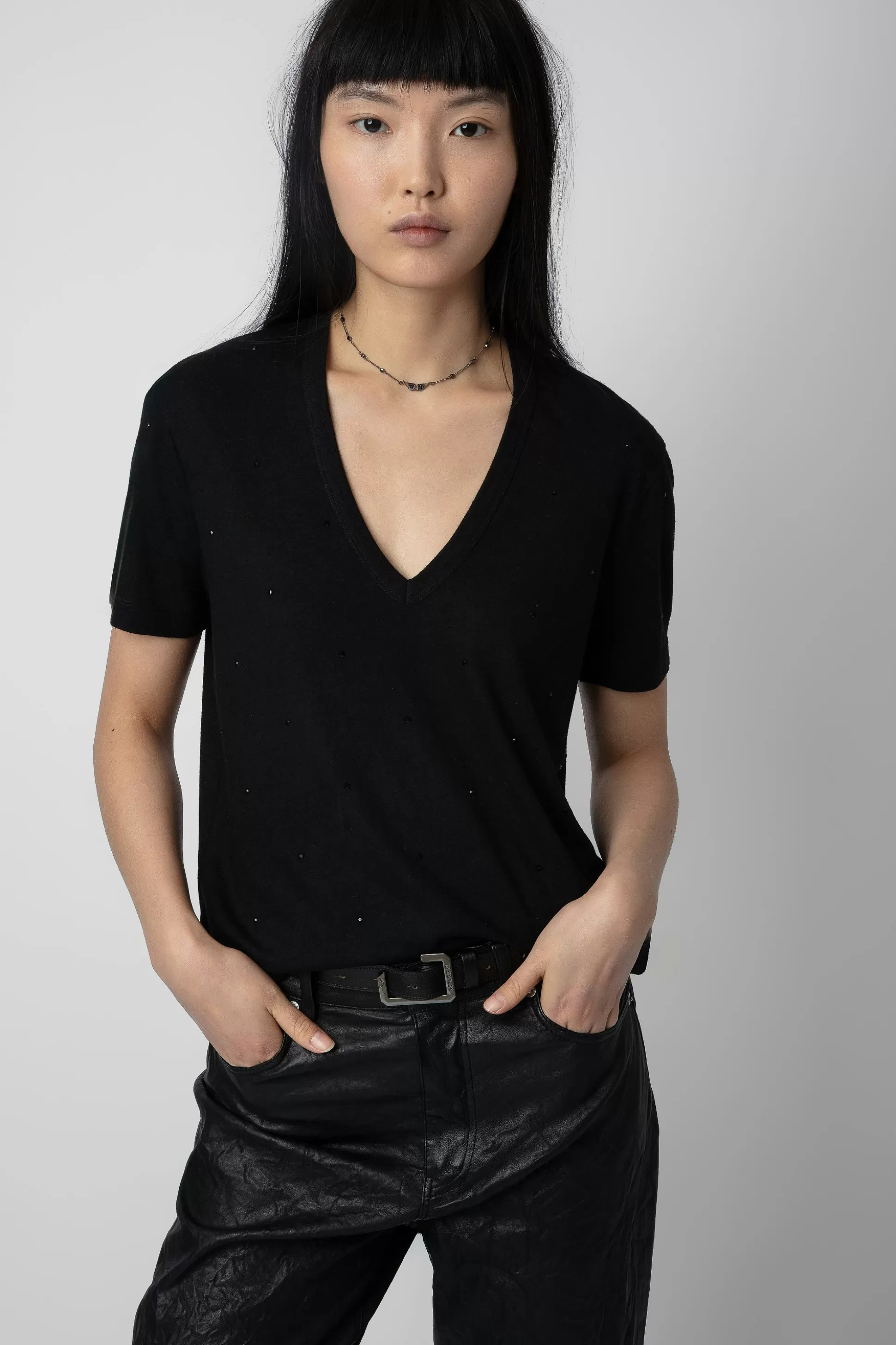 Femmes Zadig & Voltaire T-Shirts^T-Shirt Wassa Diamante