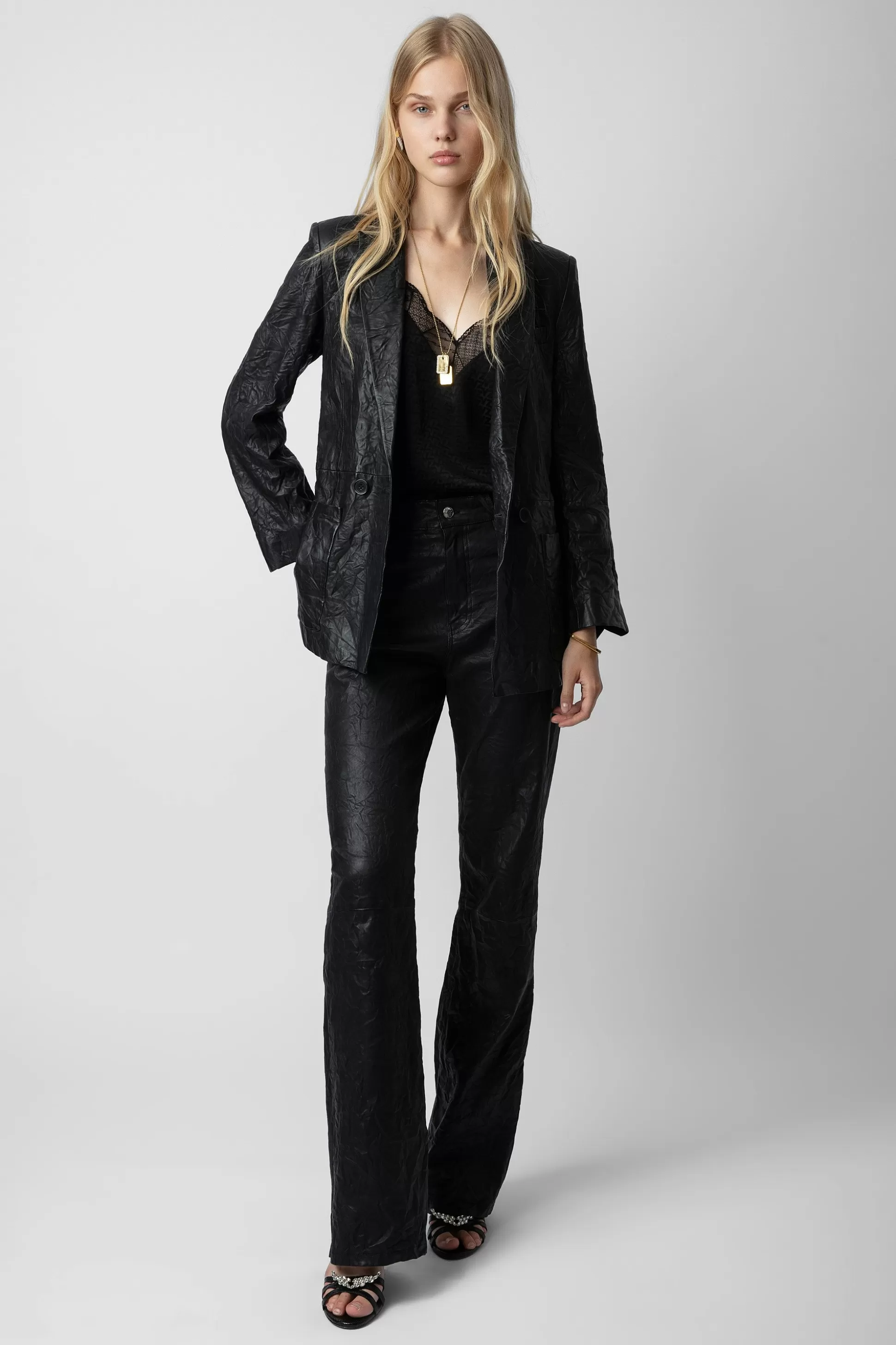 Femmes Zadig & Voltaire Vestes^Veste En Cuir Froisse Visco
