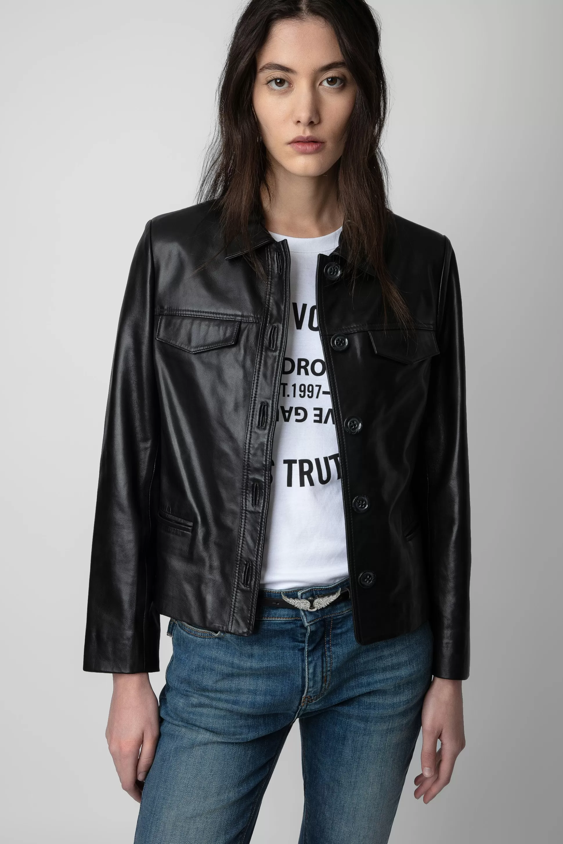 Femmes Zadig & Voltaire Manteaux Et Vestes^Veste En Cuir Liam