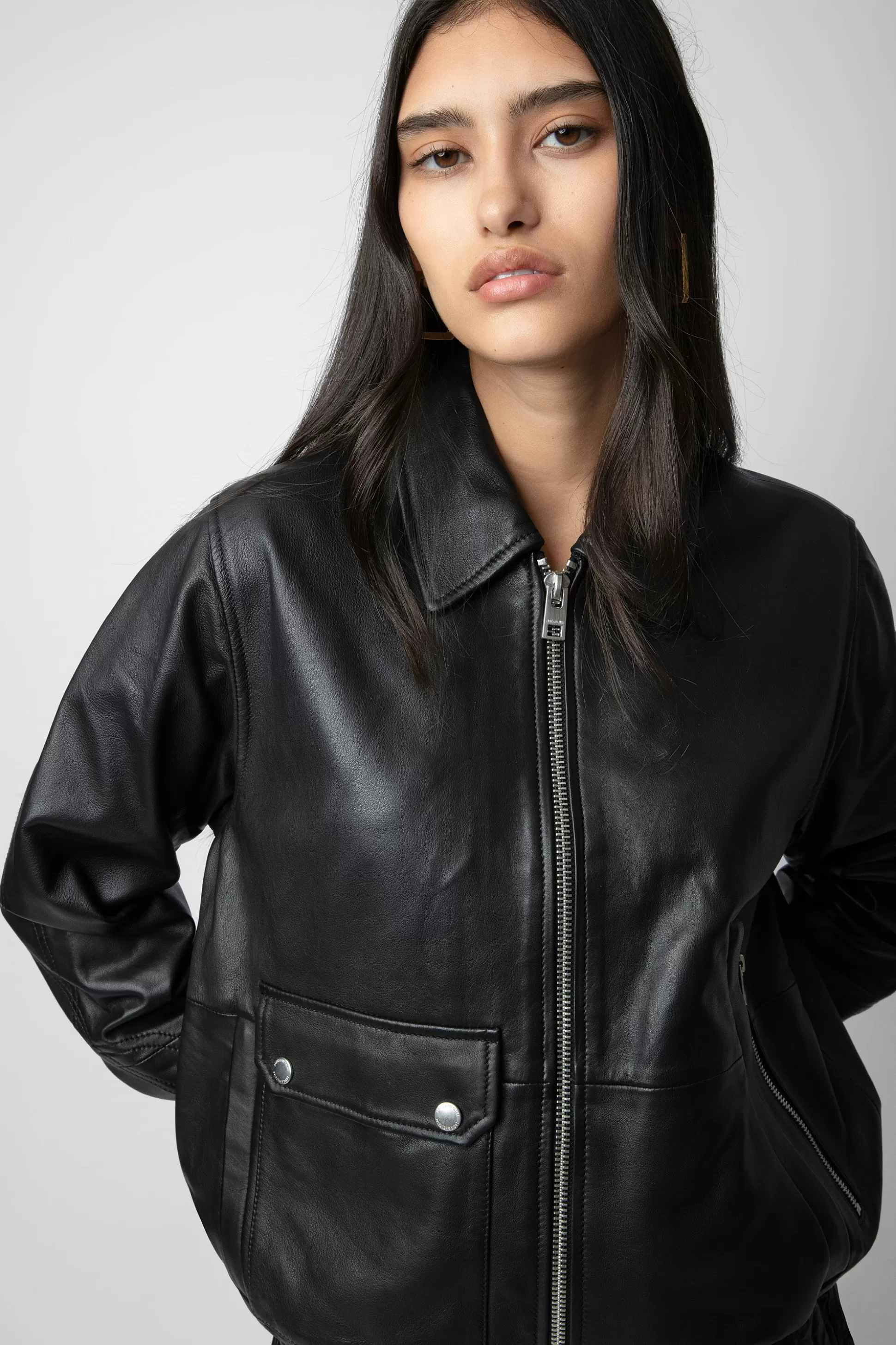 Femmes Zadig & Voltaire Manteaux Et Vestes^Veste En Cuir Lyssa