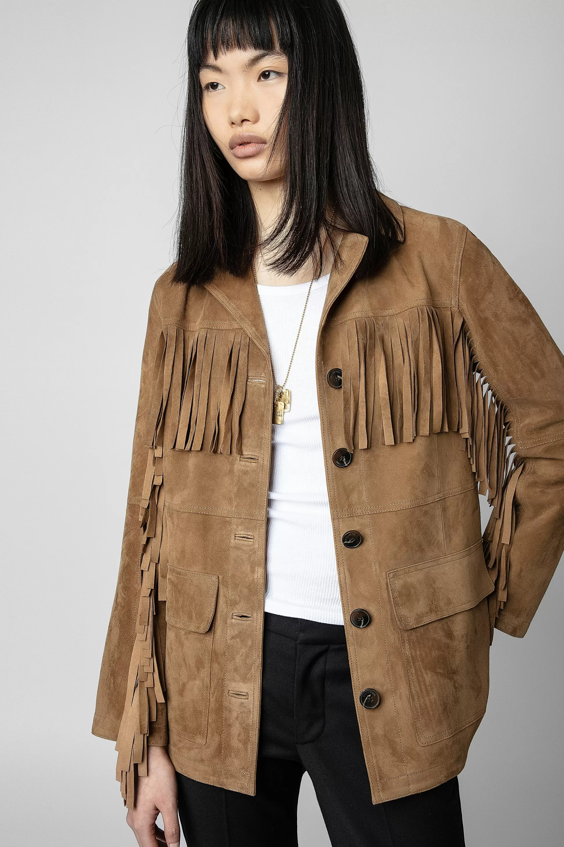 Femmes Zadig & Voltaire Manteaux Et Vestes^Veste En Daim Lala