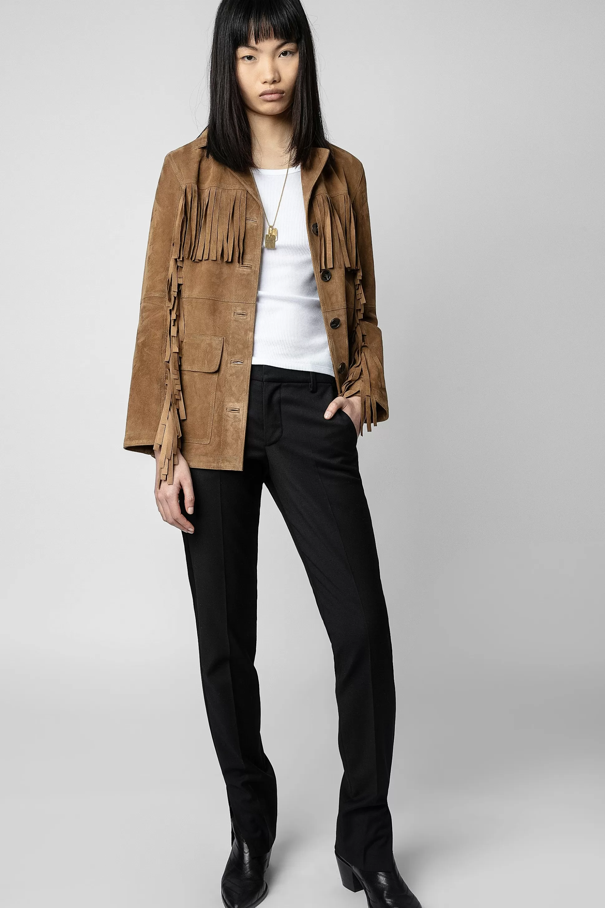 Femmes Zadig & Voltaire Manteaux Et Vestes^Veste En Daim Lala