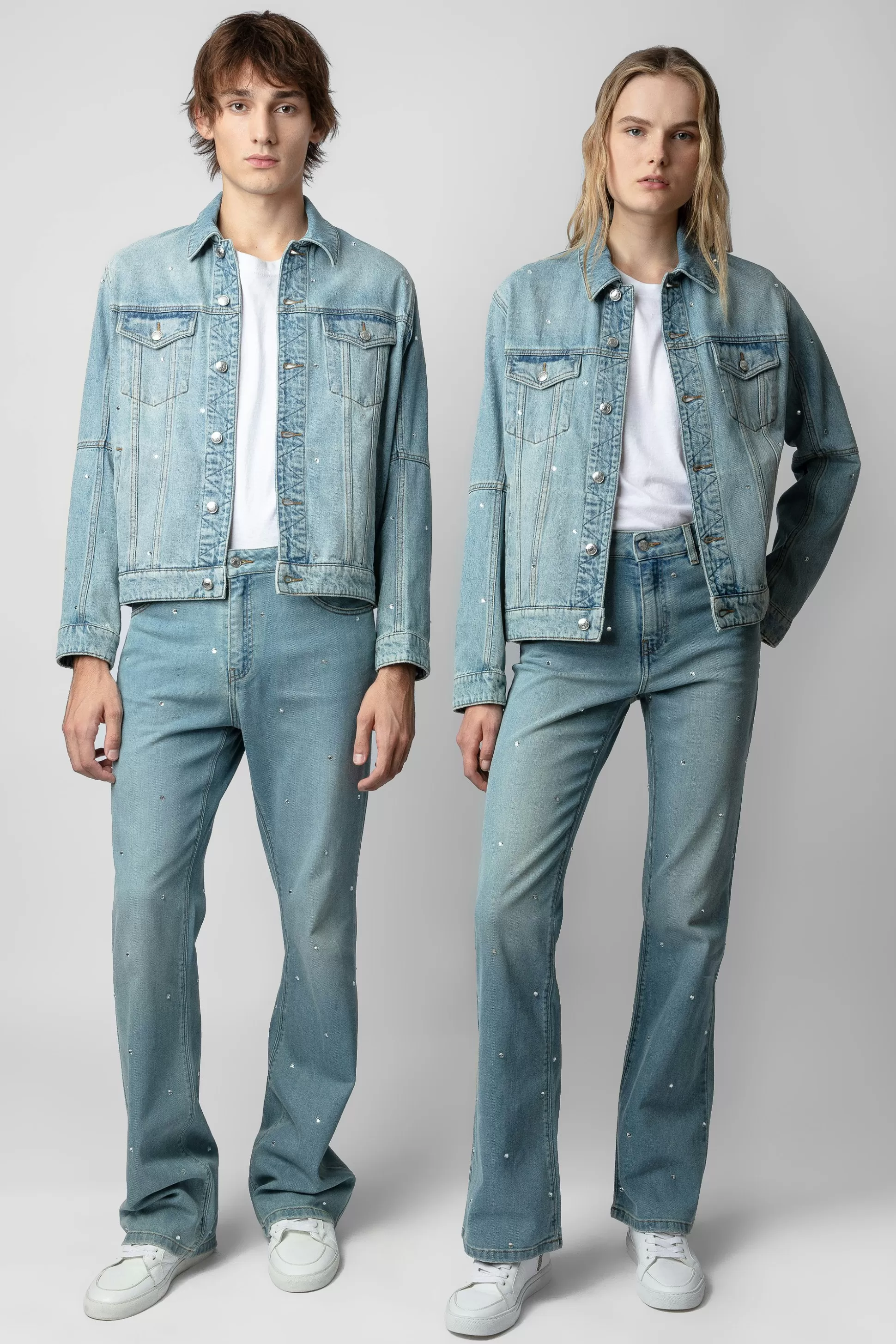 Femmes Zadig & Voltaire Unisexe^Veste En Jean Kasy A Strass