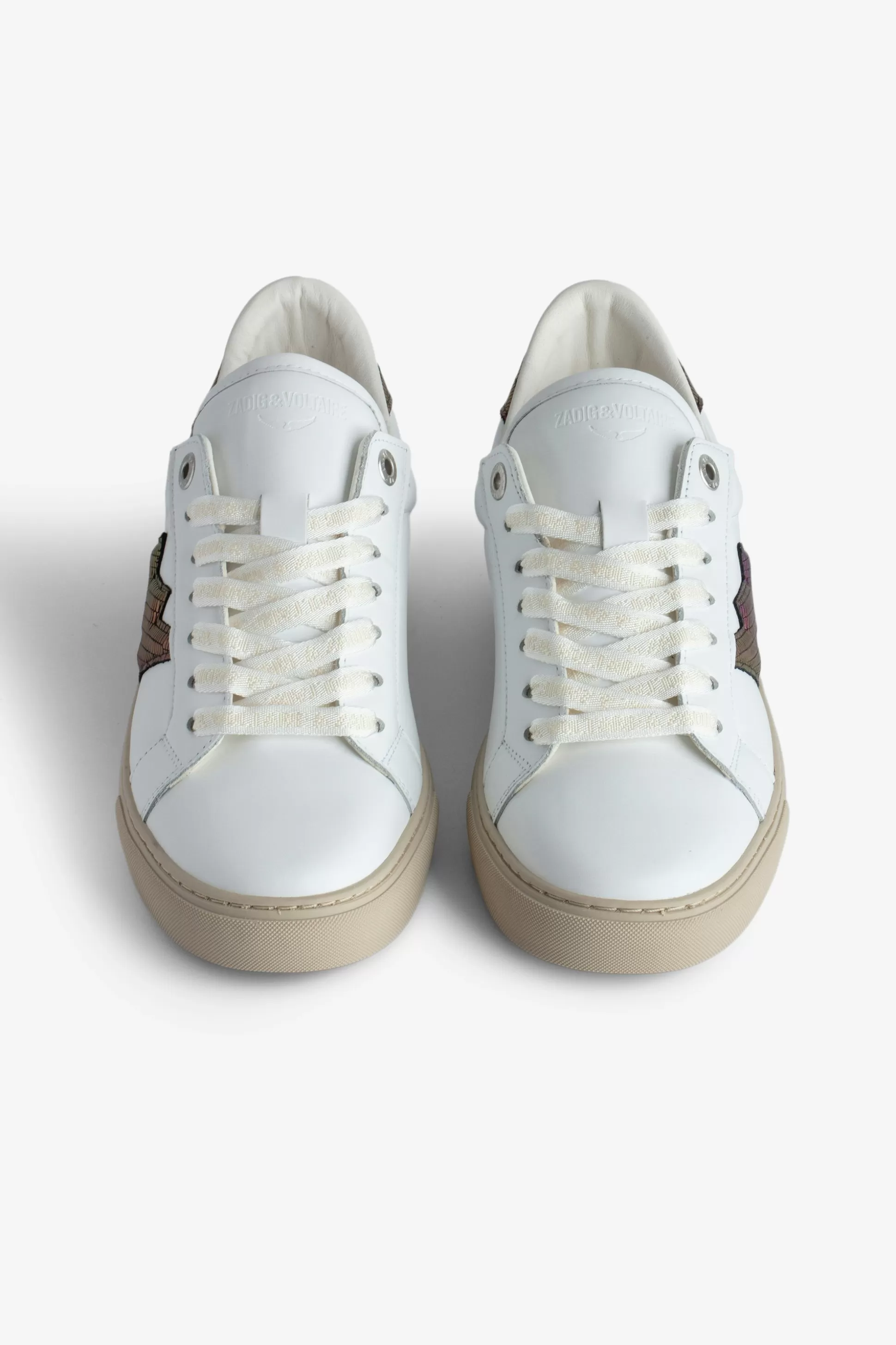 Femmes Zadig & Voltaire Formateurs^Zv1747 Baskets Basses Metallisees Gaufrees La Flash